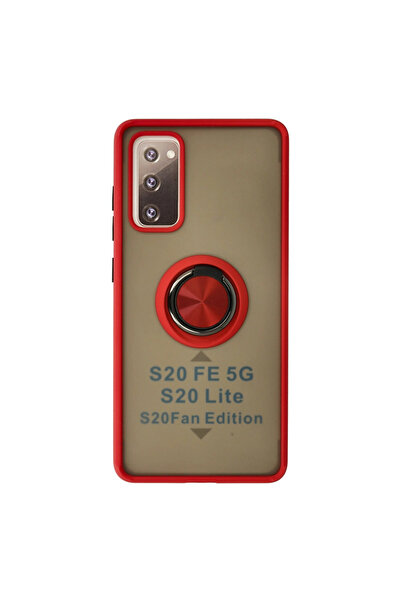 eco port Samsung Galaxy S20 Fe Case Montreal Silicone Cover with Ring - Red