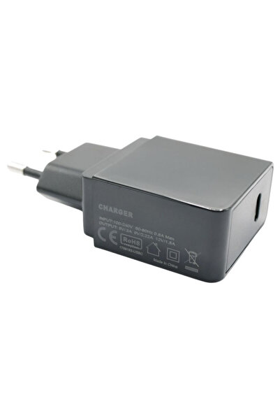 e-SWC e-SWC® fast charger for mobile phone / tablet, USB-C, 5V, 3 Ah, Black