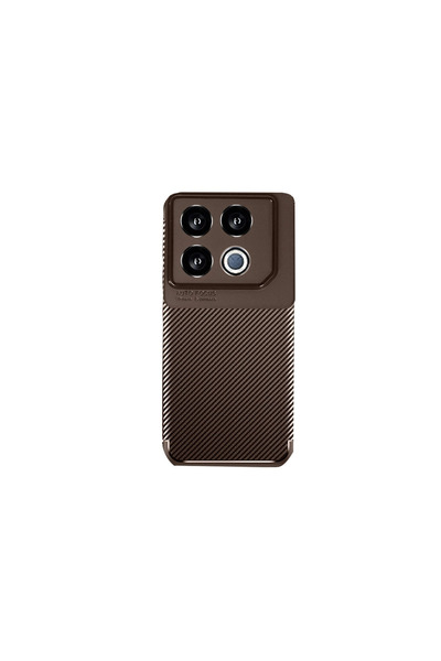 eco port Infinix Gt 20 Pro Compatible Case Auto Focus Carbon Cover - Brown