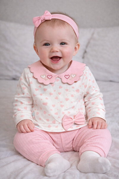 LITTLE&CO Baby Girl Heart Set of 2 – with Bow, Soft Texture, Daily & Special ...