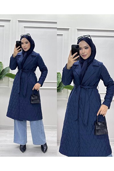 moda acar معطف نصف رقيق مزين بأزرار مبطنة
