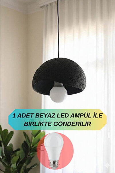 3DreaMaker Tekli Sarkıt Avize Rustik E27 Modern Avize Bohem Beton Görünüm (Be...