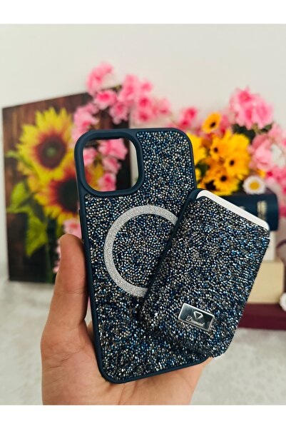 CaseHub (2 في 1) حافظة آيفون 13 / 14 من ماج سيف، حامل بطاقات، غطاء فاخر مرصع ...