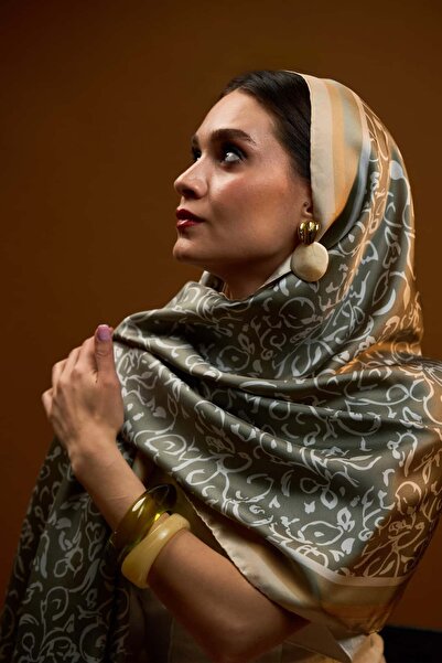 LUMIÈRE Feuille İpek Şal