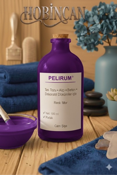 Pelirum Profesyonel Akrilik Boya 100 ml Taş Tozu, Alçı, Beton ve Dekoratif Ob...