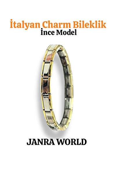 JANRA WORLD Italian Charm Bracelet – Stainless Steel, Fits Any Wrist
