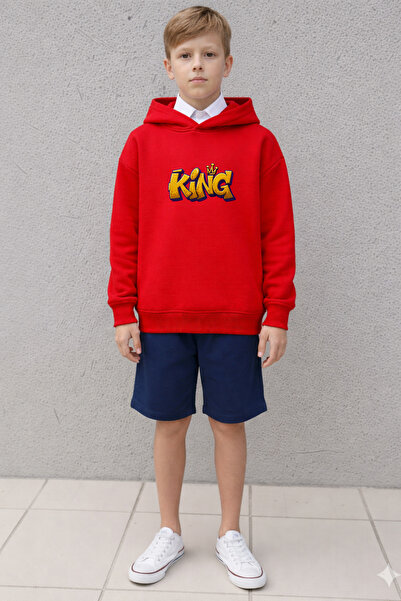 LORVEX Boy's Hooded Sweatshirt Oversize 100% Cotton – King Yellow Printed