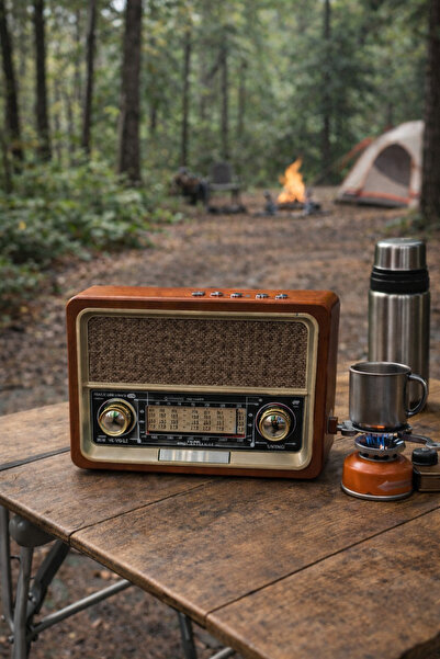 Shopping Area Nostaljik Radyo Bluetooth USB MP3 FM 8 Bant Radyo Müzik Player ...