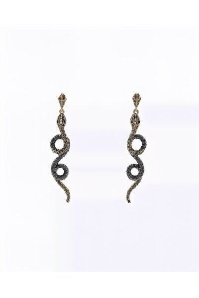 BLACKLUNA JEWELRY GÜMÜŞ GOLD YILAN KÜPE