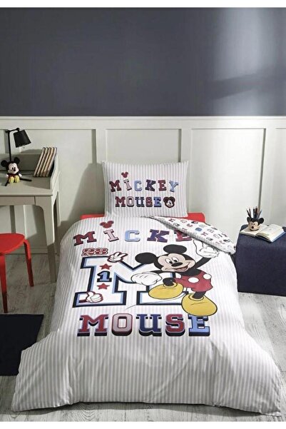 Özdilek Disney Grey Mickey Col Elastic Kids Σετ παπλωματοθήκης