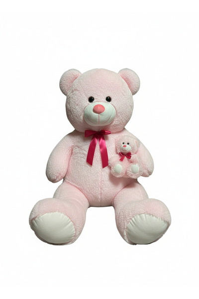 Sunman Sitting Plush Bear with Cubs 120 cm Pink