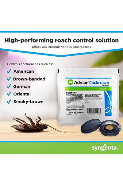 SYNGENTA محطة طُعم الصراصير من أدفيون أرينا، 12 كيسًا، أبيض