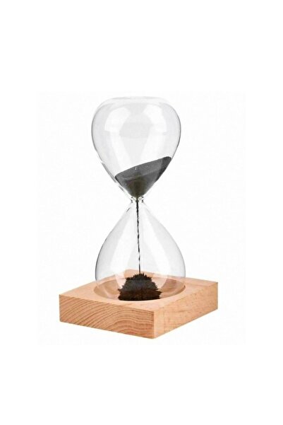 Greathings Магнитна стъклена пясъчна часовник – декоративна метална основа, м...