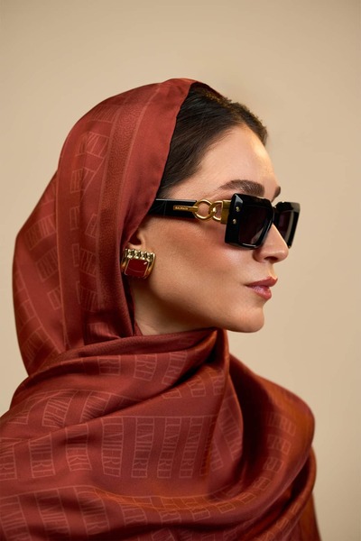 LUMIÈRE Motif Lumiere İpek Şal