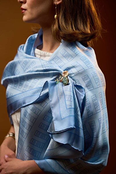 LUMIÈRE Motif Lumiere İpek Şal