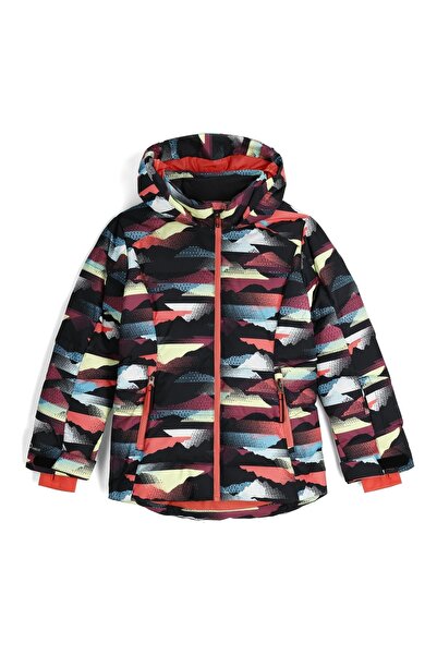 Spyder Zadie Synthetic Down Multi Mountain Print Girls Ski Jacket