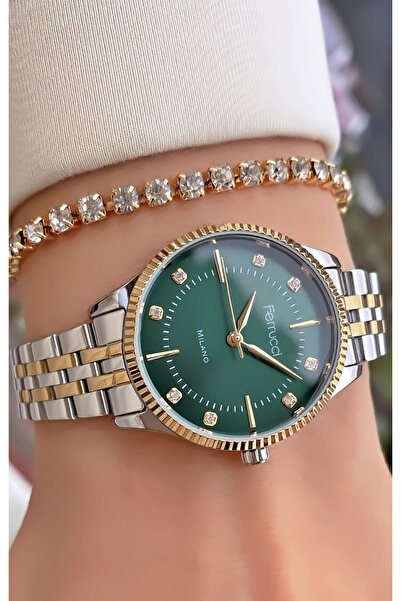 Ferrucci Brand Originala Yellow Silver Color 2 Year Warranty Steel Case Women...