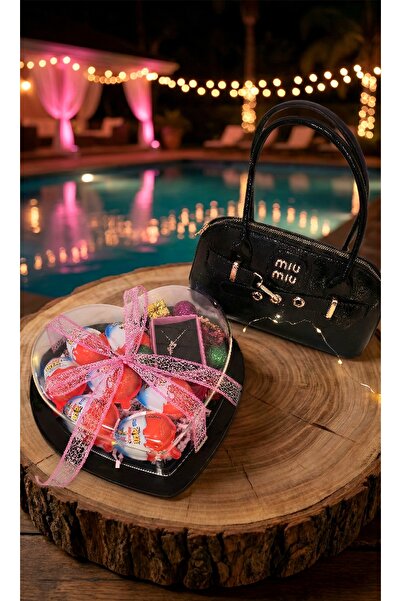 Laydy Collection Sürpriz Yumurtalı & Lüks Çantalı - Kalpli Özel İhtişam Seti