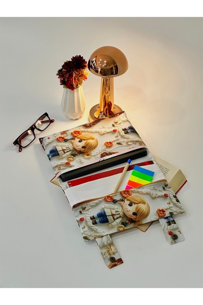 harmony dirndl Zippered Multi-Compartment Book Bag │ Patterned Book Notebook ...