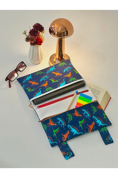 harmony dirndl Zippered Multi-Compartment Book Bag │ Patterned Book Notebook ...