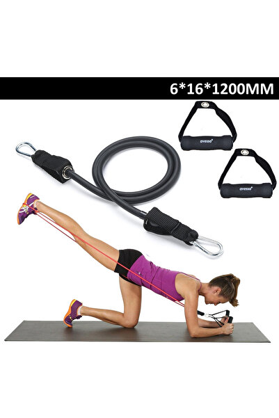Helia Studio 23 kg Extra Hard Latex Resistance Band with Attachment - Exercis...