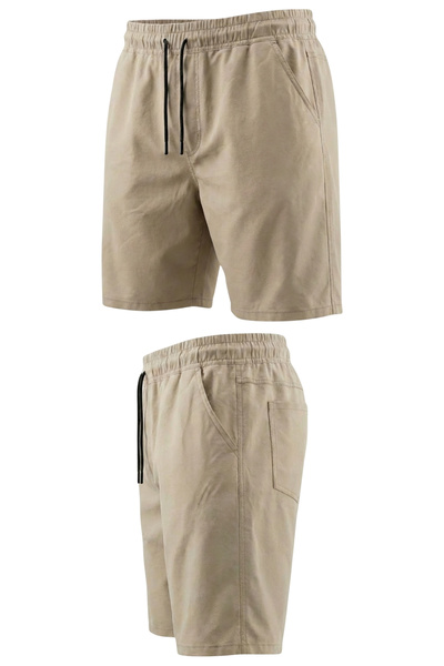 marufshop Lycra Large Size Men's Lace-Up Elastic Waist Gabardine Shorts, Suit...