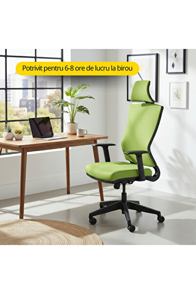 KRONSIT Scaun birou ergonomic Genova, spatar mesh, reglare spatar, 4 pozitii,...