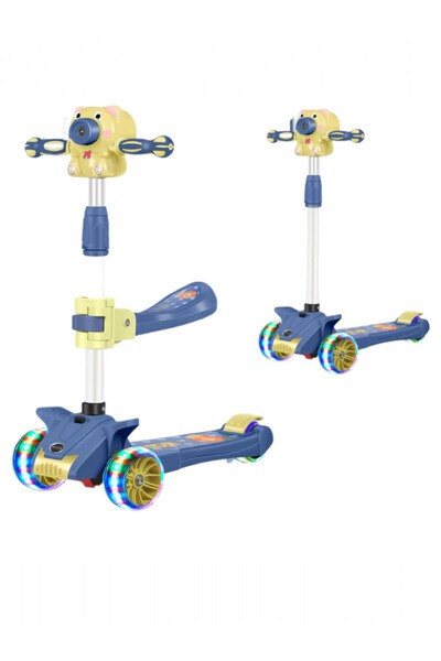 OEM Trotinetă multifuncțională pentru copii, pliabilă, cu muzică, baloane de ...