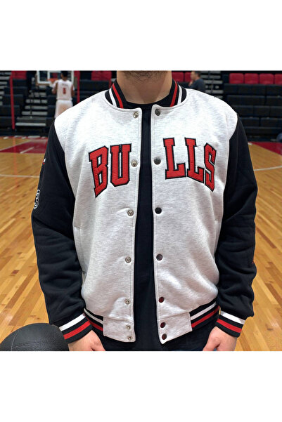 FG KONNİCHİWA Bomber College Coat Ελαστική μέση I College Jacket Μοντέλο με A...