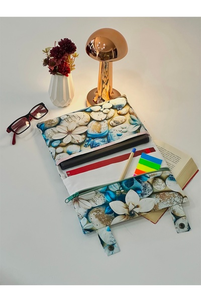 harmony dirndl Zippered Multi-Compartment Book Bag │ Patterned Book Notebook ...