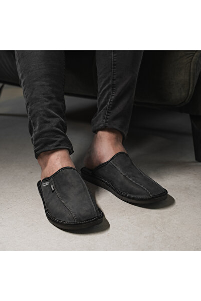 Bosaco Men's House Slippers, Dark Gray (Graphite), Size 40