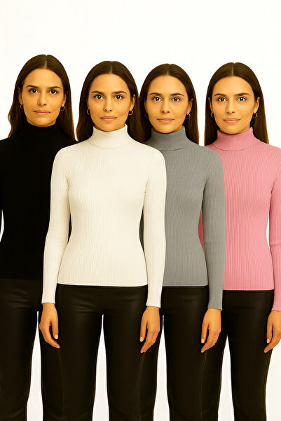 MRT STORE 3-Piece Turtleneck Sweater Ready Pack Seasonal Savior Pieces Cotton...
