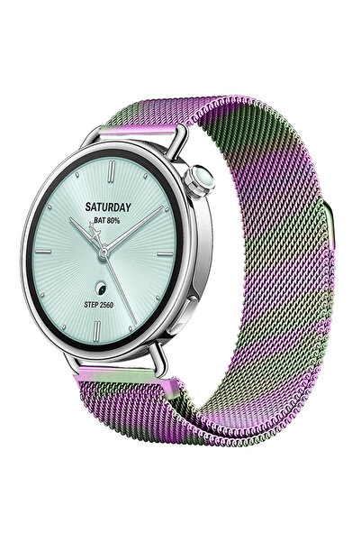 Sneezy حزام معدني مغناطيسي ميلانيزي متوافق مع ساعة Mi Watch S4 مقاس 41 ملم