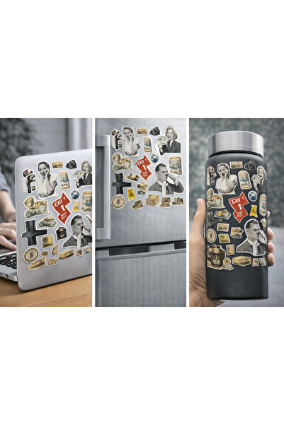 Limitless Design مجموعة ملصقات كولاج عتيقة الطراز - بتصميم الفن البوب وثيم ال...