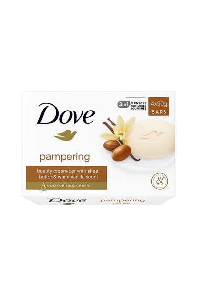 Dove PAMPERING BUTTER & VANILLA SOAP 4X90gm