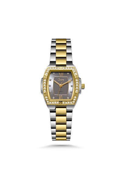 catera ساعة نسائية استيل باللون الذهبي ميناء ابيض كاتيرا