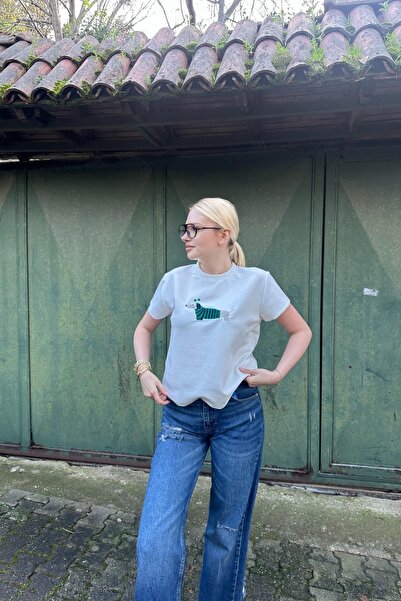 lizge giyim Cycling Embroidery Detail Tshirt