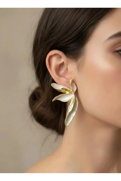 Dorvina Brass White Color Gold Detailed Zr Model White Orchid Vintage Women's...