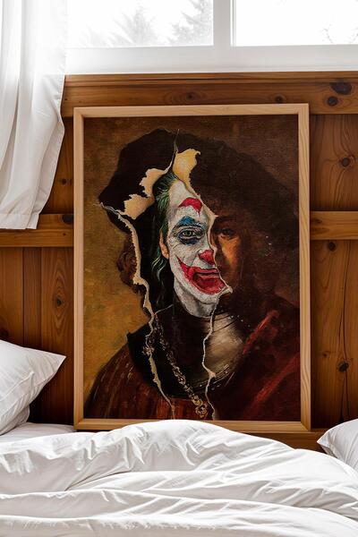 Saturn Tablou înrămat cu autoportret Joker, cadou pentru iubitorii de cinema,...