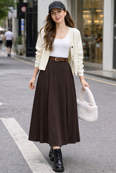 Mina Terzi&Butik Yüksek bel pileli etek