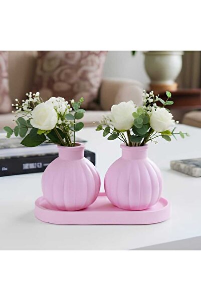 E.M.S AVM طقم فازو بامباس: فازو ممتلئ 2 قطعة وطبق زينة، طقم تماثيل زينة 3 قطع...