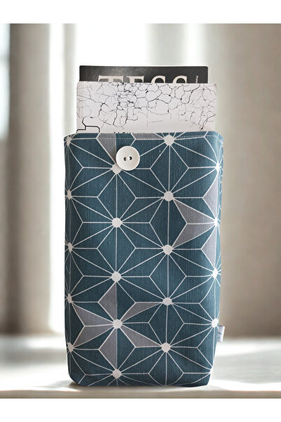 ADUŞKA غلاف كتاب منزلي مبطن مقاوم للماء (بنمط هندسي)