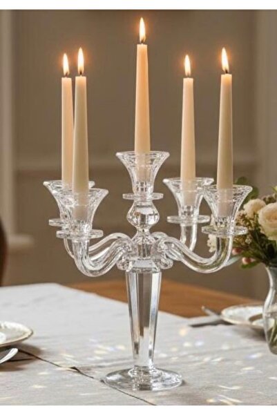 hediye ESTERHOMEDECOR Kristal 5 kollu şamdan 37
