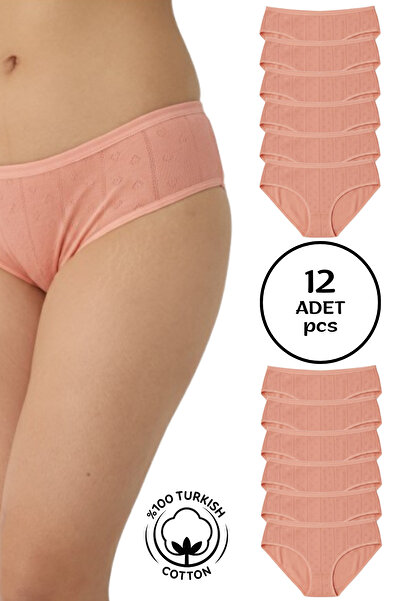 NETLY Women's Jacquard Bato Panties (12 Pieces) - 100% Cotton