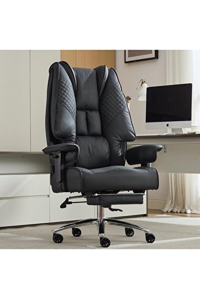 ALTIS Big & Tall Office Chair 400 lbs | Wide Seat Leather High-Back with Foot...