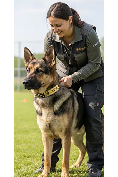 Sürmeli Tasma Alman Kurdu Tasması Hakiki Manda Derisi İsteğinize Özel İsimli ...