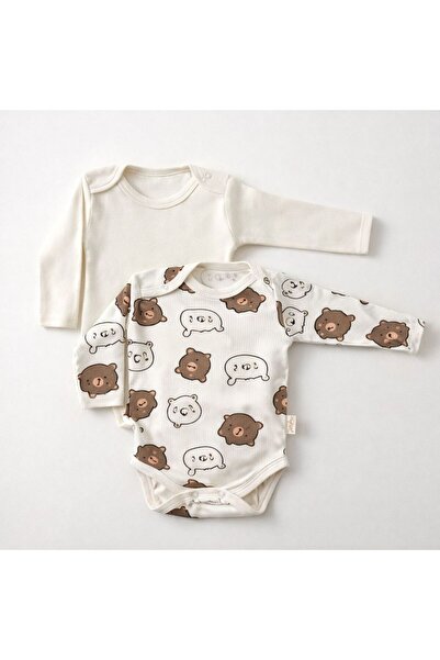 Nayinom Mini Bear Uzun Kollu 2'li Badi Set - %100 Pamuk