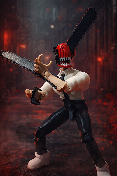 Rüzgar Tasarım Chainsaw Man Denji T13 Eklemli Oyuncak Dummy Mega Boy