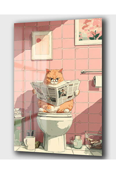 DEKA AKSESUAR BANYO TUVALET KOMİK GÜLDÜREN CAM TABLO