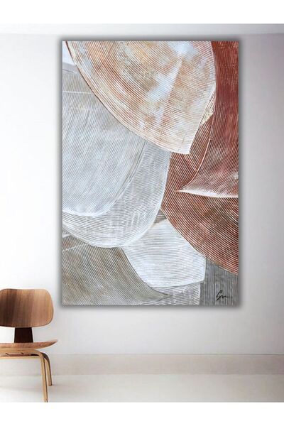 Home in Joy Yağlı Boya Tablo %100 El Yapımı 60cmx90cm SOYUT Dokulu